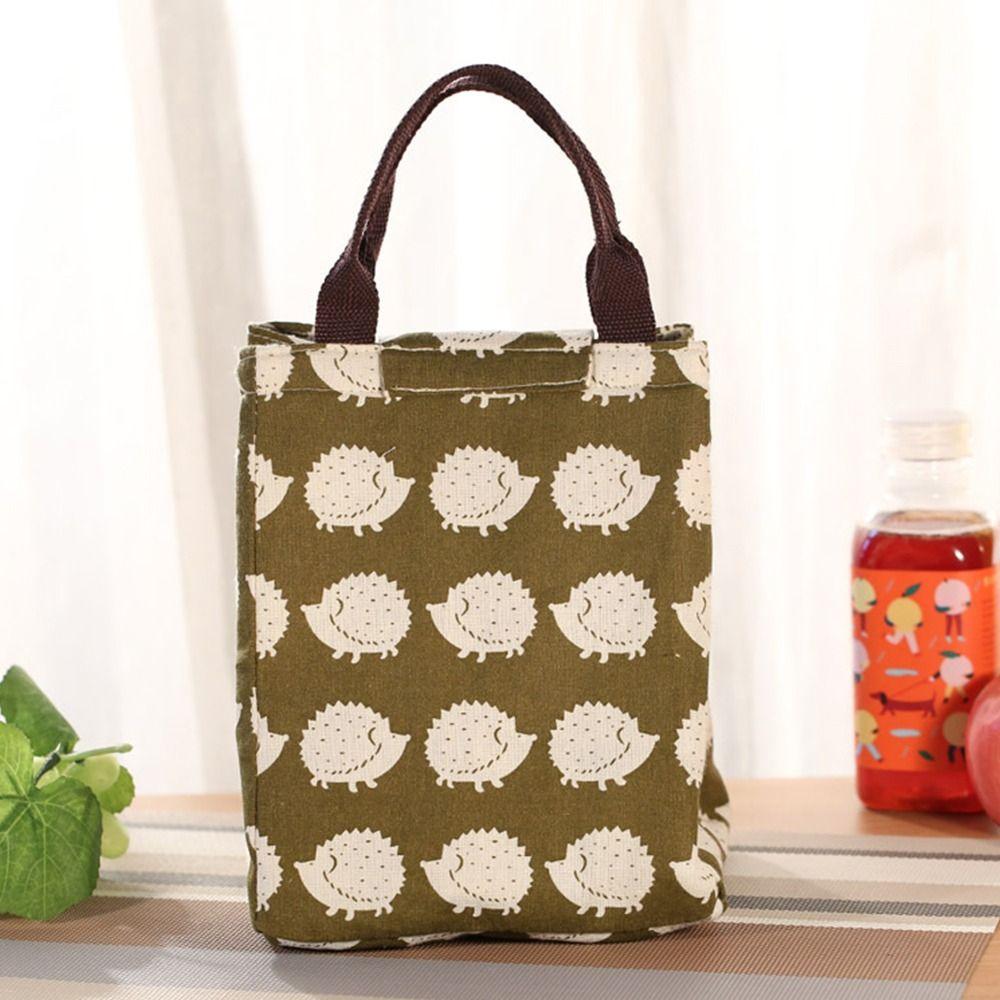 Portable Storage Bag Kid Student Picnic Insulated Thermal Bag Lunch Box Breakfast Organizer Cooler Lunch Bag