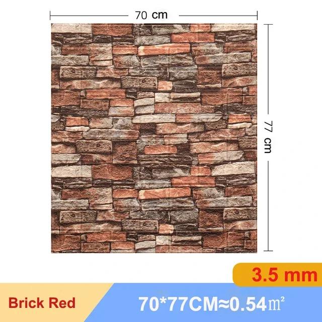 1/5/10 Pcs 3D Wall Stickers Self Adhesive Foam Panels Home Wall Decor Living Room House Brick Sticker Wallpaper Decoration