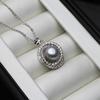 Real Natural Pearl Necklaces For Woman,Vintage Freshwater 925 Silver Pearl Pendant Wife Mother Birthday Gift White Pink Black
