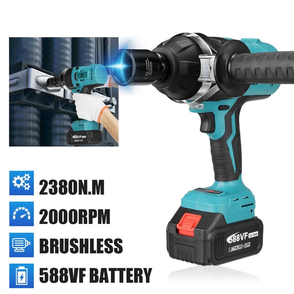 3/4 Inch 2380N.M High Torque Brushless Electric Impact Wrench 2380N.m Socket Wrench Cordless Driver Tool