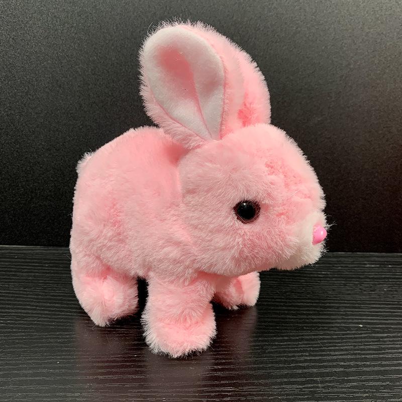 Jumping & Barking White Rabbit Plush Toy with Shaking Ears – Perfect Children s Birthday Gift