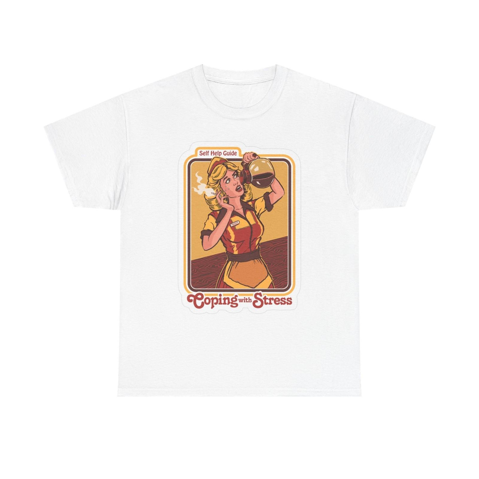 Coping With Stress Funny Graphic T Shirt S-5XL Unisex Heavy Cotton Tee XL