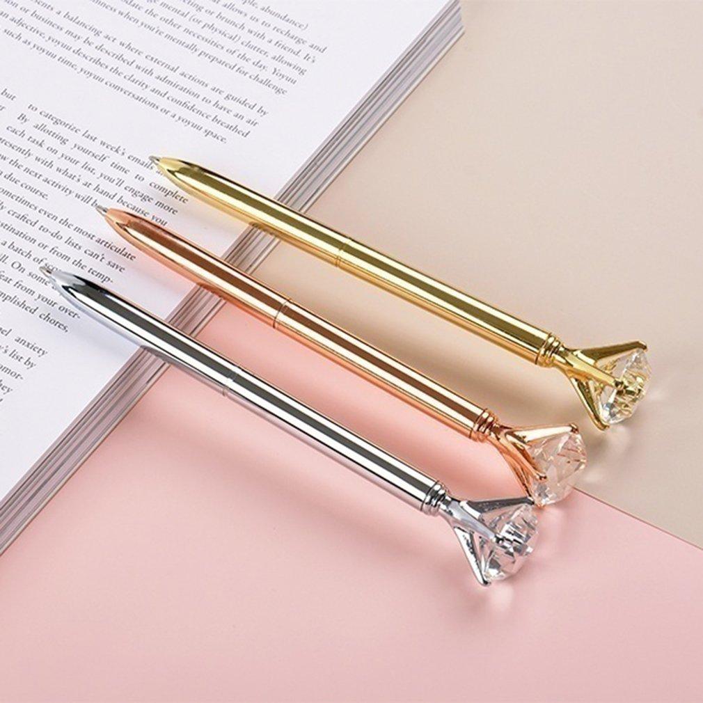 Hot Crystal Diamond Hat Ballpoint Pen For Business Office School Stationery High Quality Financial Ball Point Pen Dropshipping