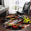 Valentino Riding Through The Storm Round Rug, Non-slip Chair Mat, Home Decor, Circle Carpet Perfect for Office, Bedroom, Living Room,Christmas Gift