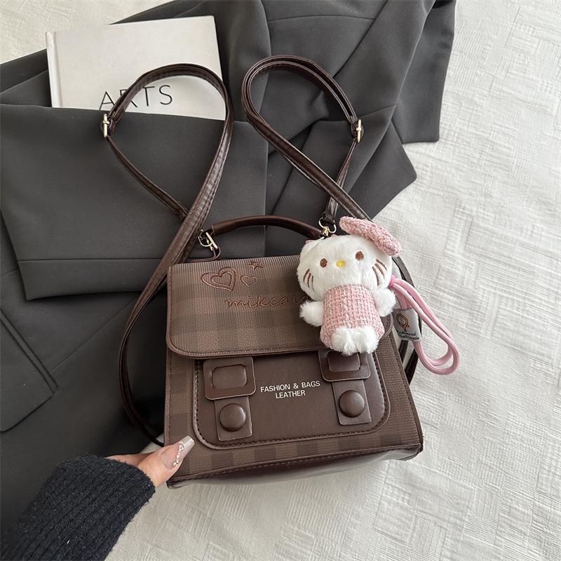 1Pc High Value Temperament Simple Backpack  Spring New Fashion Student Commuting Crossbody Portable Small Square Bag