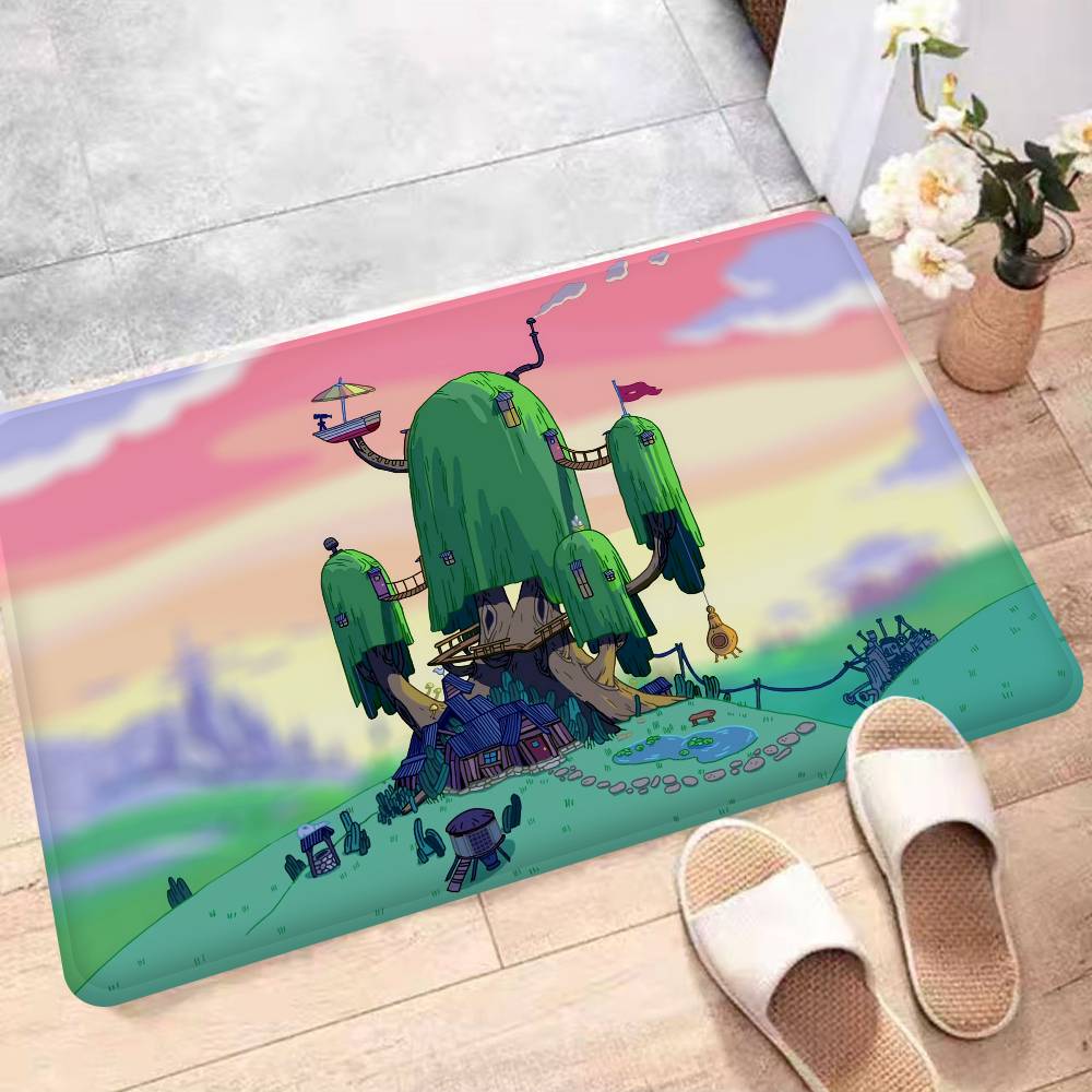 A-Adventure Cartoon T-Time Bathroom Mat Kids Room Bedroom Decoration Balcony Anti-Slip Doormat Living Room Welcome Rug
