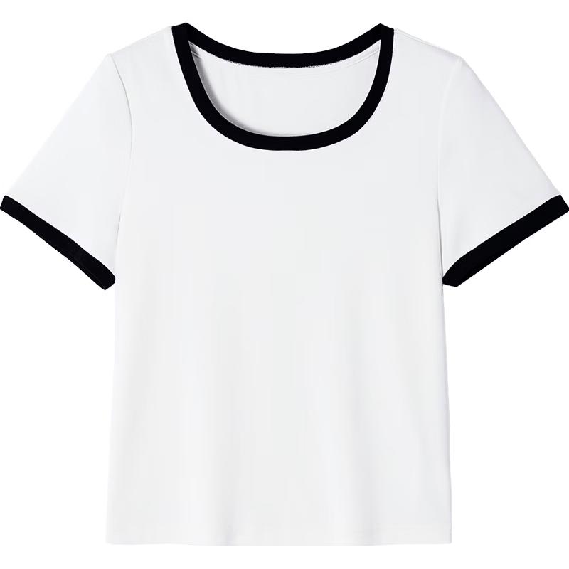 EICHITOO Women's 2026 Summer Colorblock Round Neck T-Shirt