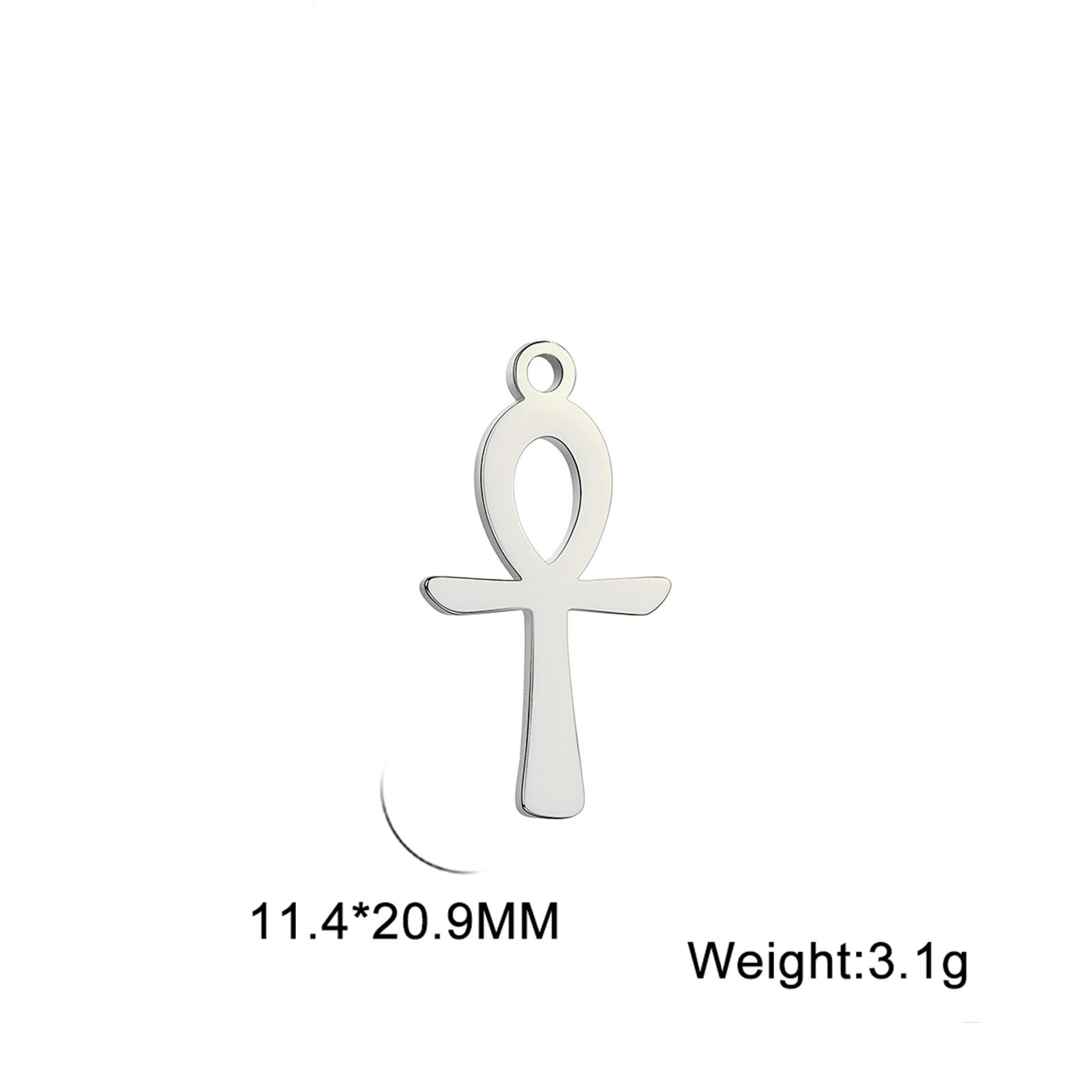 

LIKGREAT 5pcs Ancient Egyptian Ankh Cross Pendant Stainless Steel Horus Eye Charms Making DIY Earrings Necklace Bracelet Jewelry