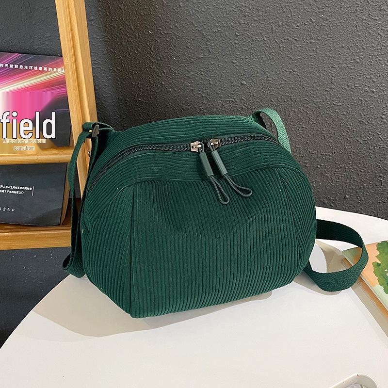 Летний корейский вельветовый рюкзак-кроссбоди 2025: Стильная, Фактурная, Повседневная Сумка через Плечо