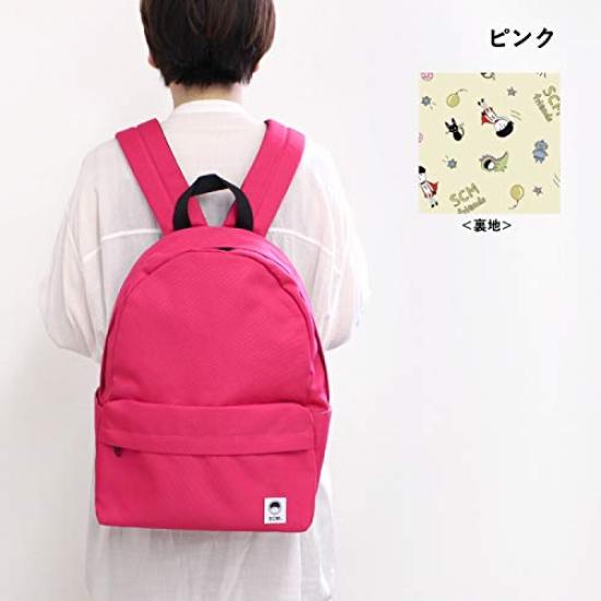 SCM Daypack Backpack with Printed Colorful Large A4 One Pink S-chanman Women's Interior, Polyester, Capacity, Size, scmyn200681, Size,