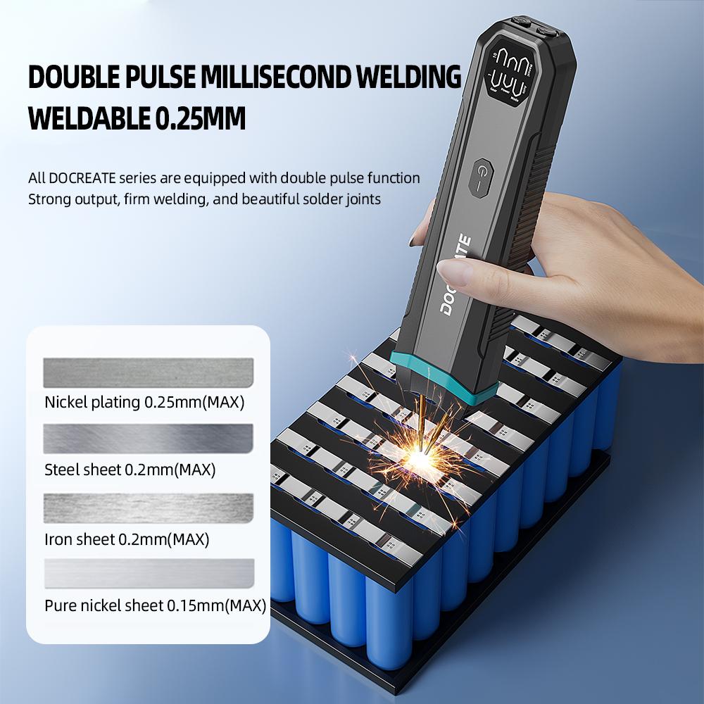 Portable Spot Welder DIY Handheld Spot Welding Machine 10-Level Precision Adjustable Spot Welding for 18650 Lithium Battery