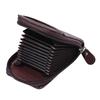 Fashion Multi-card Position Zipper Vertical Organ Card Case Leather Change Clutch