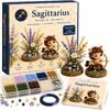 12 Zodiac Signs DIY Beaded Garden Kit, Handmade Bead Flower & Figurine Craft Set, Creative Hobby Decor Gift