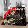 French rock star Johnny Hallyday blanket picnic blanket vintage blanket home travel bed blanket thin blanket birthday gift