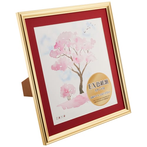 VANJOH EX Shikishi Frame, Gold (Matte Red), 106639, with Stand