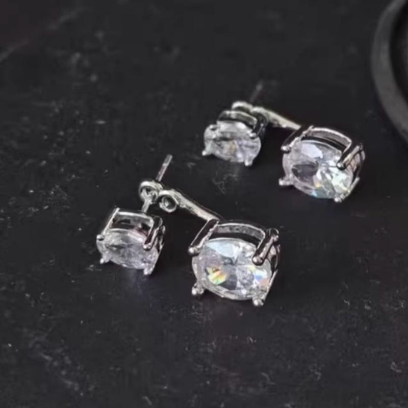 Fashion Charm Sparkling Zircon Women'S Earrings Luxury Gemstone Wedding Accessories Small Earnail Jewelry