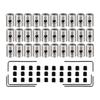60pcs Brooch Caps and Wrench Locking Pin Back Locking Pin Locking Buckle Locking Pin Back Protector(9mmx5.5mm Silver)