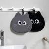 Cartoon Hand Towel Soft Absorbent Towel with Embroidered Eyes Kids Cute Hand Towel with Hanging Loop for Kitchen Bathroom