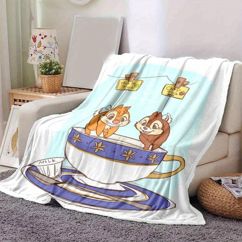 

1pc Chip & Dale Tea Time Blanket Cozy Home Decor, Perfect for Couches, Beds, Carses, Gifts, Travel, Camping, Office Naps, Outdoor Use 80cmx120cm