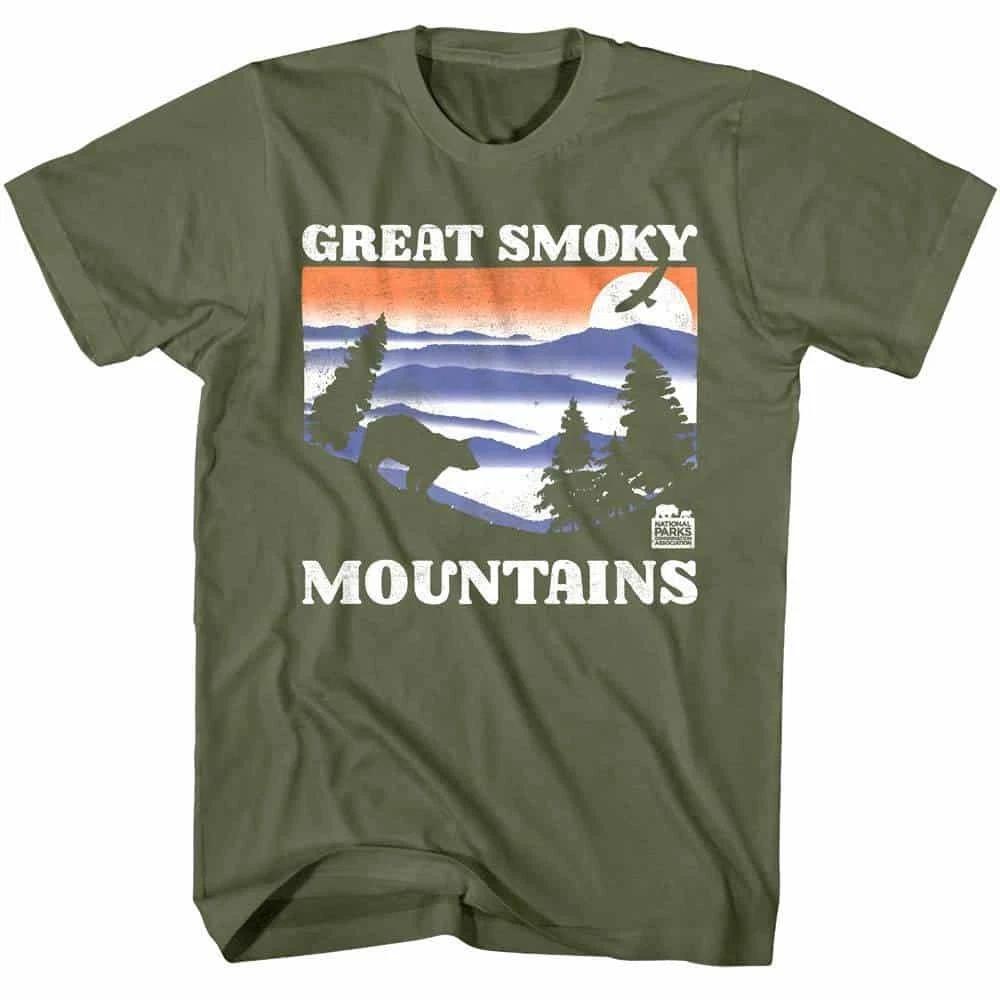 Great Smoky Mountains Pine Sunset Men s T Shirt M