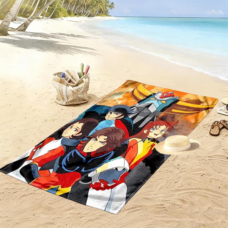 GrendizerUFO Print Beach Towel, Large Soft Quick Dry Towel for Beach Camping Swimming