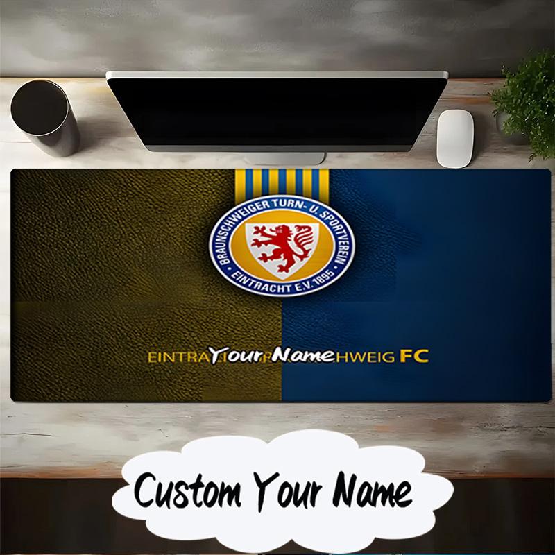 Custom Name Mouse Pad Braunschweig Fc Crest Design Mouse Pad, Gaming Mouse Pad, Keyboard Pad, Desk Decor for Computer Notebook Fan Birthday Gift