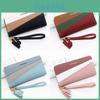 Minimalist Long Wallet For Women With Pu Material And Color Blocking Design For Daily Use