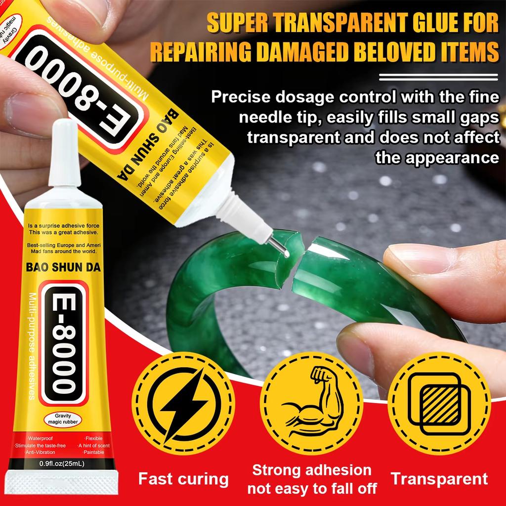 B7000/E8000 Universal Glue for Mobile Phones, Epoxy Resin Glue (Suitable for Metal, Plastic, Glass Screen Repair and Splicing) Waterproof a
