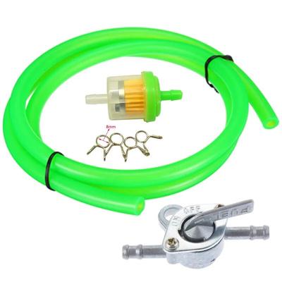 1 STÜCK 6 MM ATV Mini Motocross Dirt Pit Bike Kraftstofftankschalter Benzinhahn Ventil Gas Benzinfilter Schlauch Rohr Inline-Klemmen Clips 70-160cc