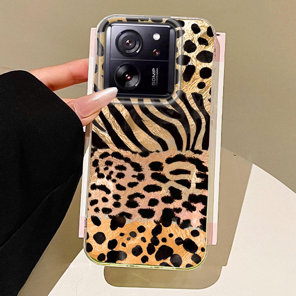 Leopard Cherry Fruit Vortex Texture Phone Case for Xiaomi 13T 14T 11 Lite Poco X5 M6 Pro X6 X3 Pro NFC C75 C71 C65 C61 M5S Cover