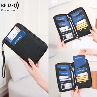 Retro Large-Capacity Passport Holder & Card Organizer - Ideal Travel Gift for Seniors