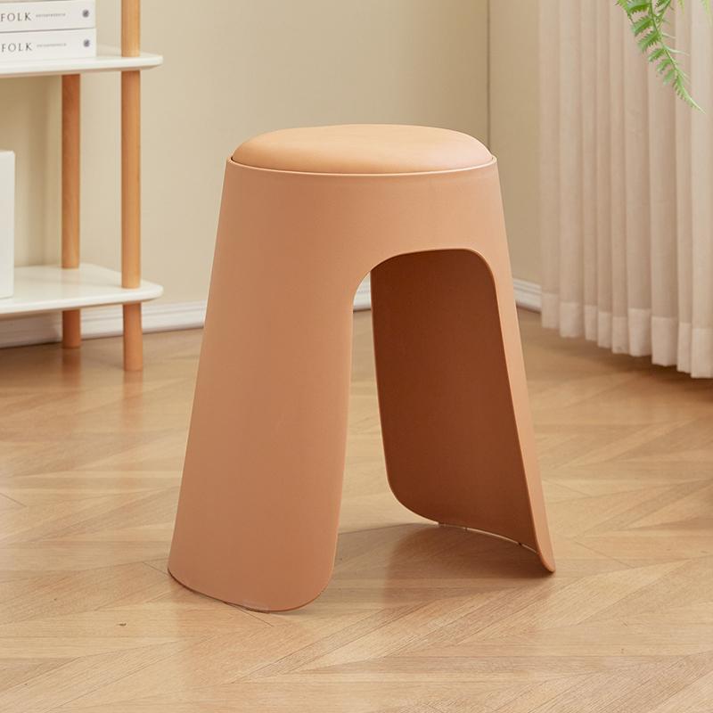 Modern Home Plastic Dining Chair Commercial Thickened Plastic Stool Soft Seat Restaurant Simple Chair