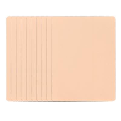 10pcs Blank Tattoo Practice Skin High Resilience Double Sides Soft Silicone Practice Skin for Beginners 1mm