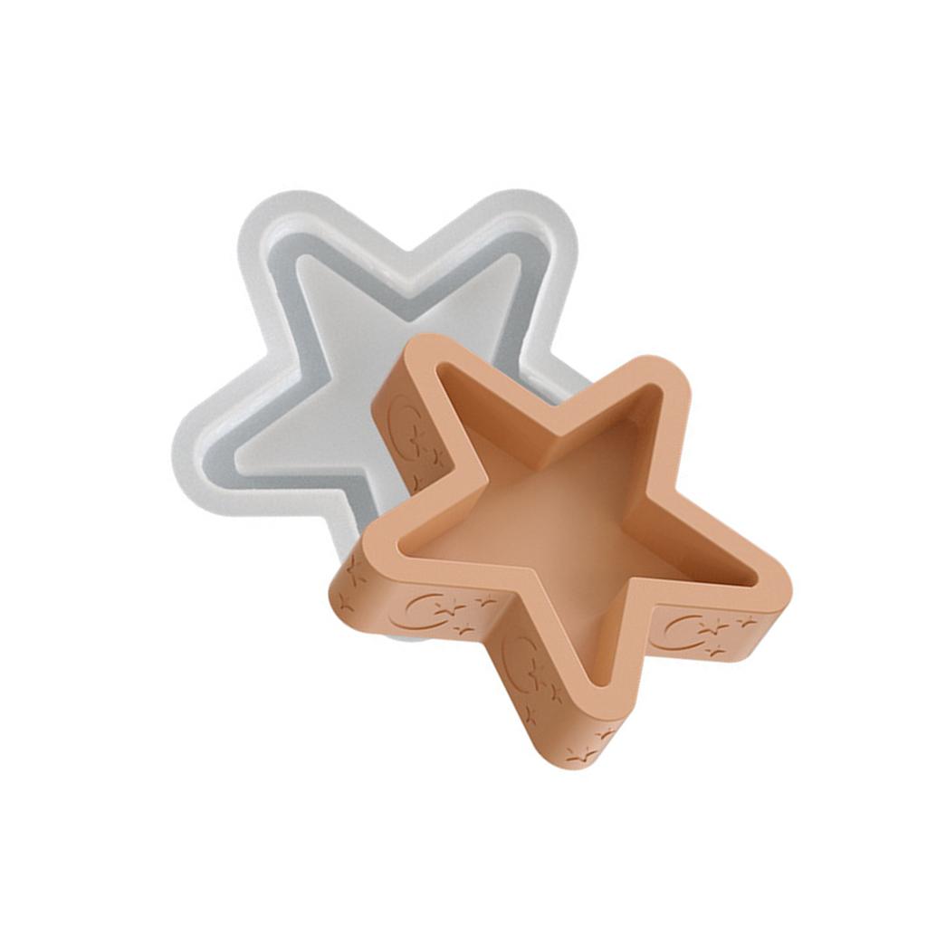 Multipurpose Sturdy Silicone Star Candle Holder Mould Set Portable for Resin Plaster Craft Supplies Assorted Sizes
