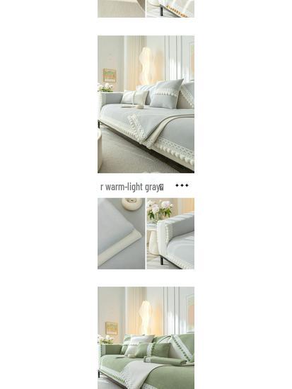 Nordic Light Luxury Chenille Sofa Cushion - Breathable, Non-Slip Cover for All Seasons