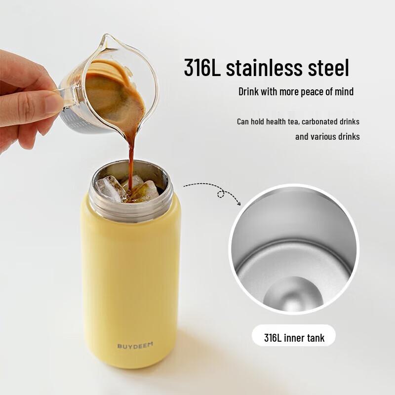 Buydeem 640ml 3-Layer Leak-Proof Tea Infuser Insulated Bottle