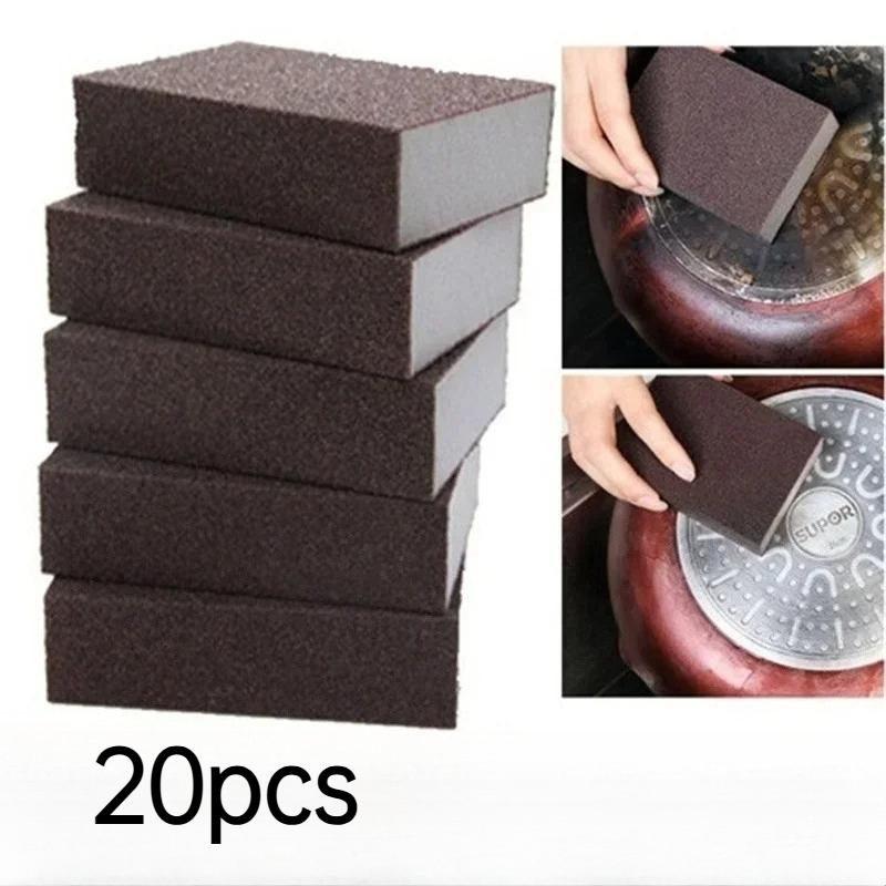 Carborundum Cleaning Brush for Cooktop Pot, Kitchen Sponge - Removing Rust, Descaling, 2/4/6/8/10Pcs Magic Sponge Eraser