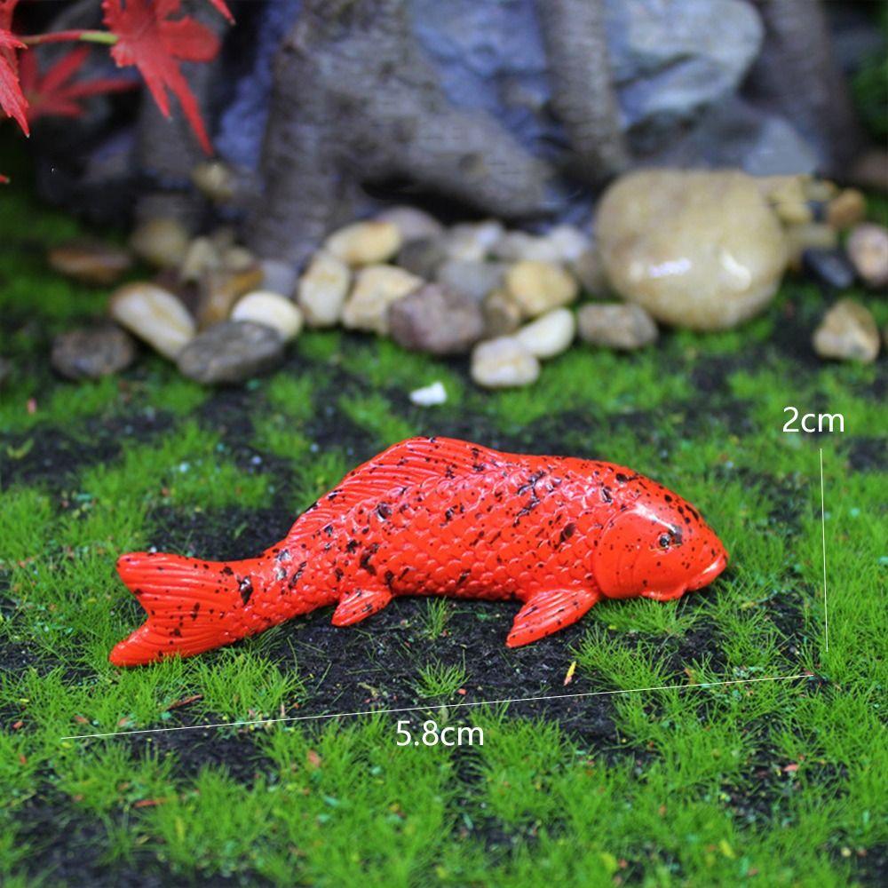 Cartoon Mini Koi Fish Ornament Resin Crafts Small Fish  Statue Kids Gift Carp Figurines  Aquarium