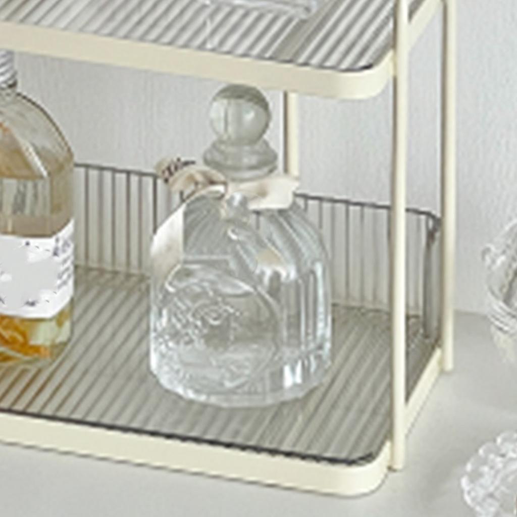 Transparent Double Layer Storage Rack Desktop Cosmetic Storage Rack Accessories Organizer for