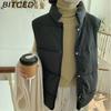 BITCED Down-Filled Cotton Vest for Women Stand-Up Collar, Short-Length Autumn/Winter Loose-Fit Cotton Jacket Lightweight Vest Outerwear