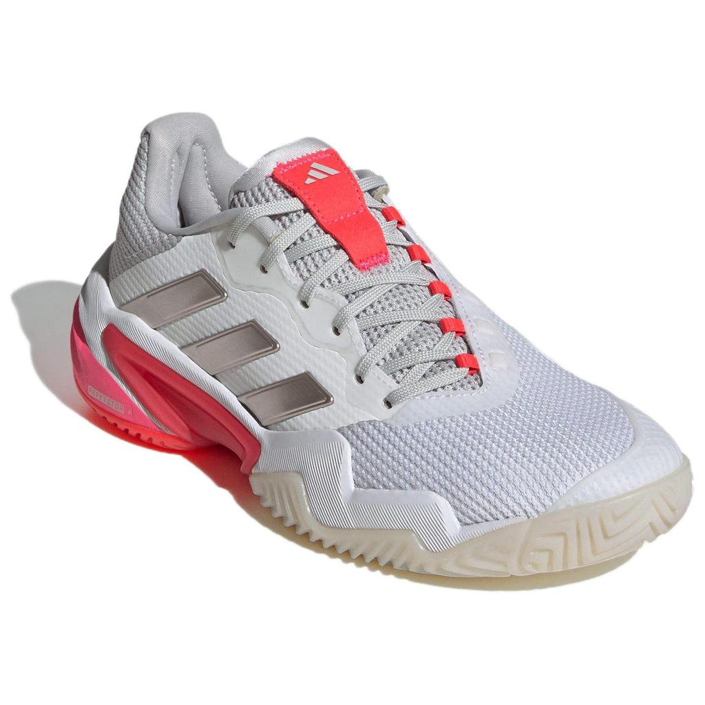 New Adidas Barricade 13 Cloud White Champagne Met. Lucid Red Women's IH2967