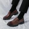 Brogues Style Men Shoes Business Casual Leather Shoes Moccasins Man Flats Shoes