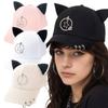 Metal Rings Baseball Caps Cat Ear Dad Hat Creative Duckbill Cap Street Dress