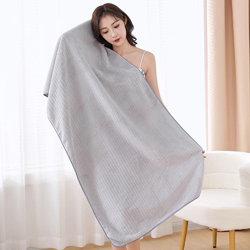 Candy Color Striped Absorbent Bath Towel Super Soft Coral Fleece Shower Towels Bathroom Towel for Adults Spa Swim Quick-drying