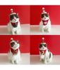 Reusable Christmas Cat Hat Cute Cartoon Autumn Winter Xmas Cat Custom Red Decorative Pets Dress Up Supplies for Dogs