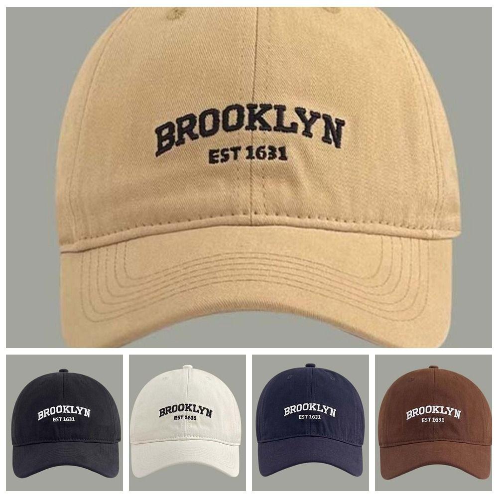 Breathable Embroidered Letter Peaked Cap Anti-UV Women Sunshade Hat Men Baseball Hat  Spring