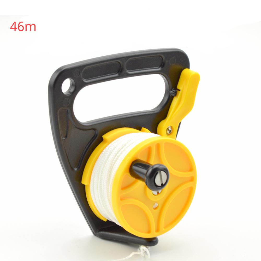 

150 футов 272 футов катушка для подводного плавания с затонувшей катушкой, катушки с леской для пальцев, пещерная катушка с ручкой, катушки для снаряжения для подводного плавания и водного спорта 150ft yellow
