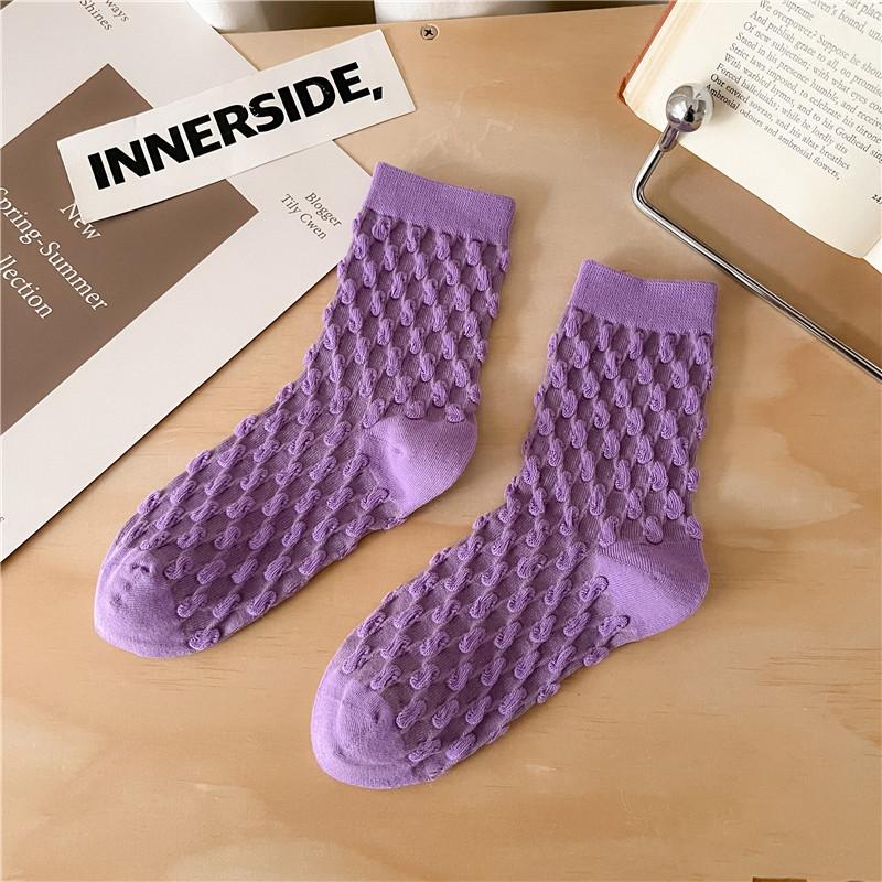 New Fashion Trend Casual Stretch Women Combed Cotton Socks Autumn Winter Trendy Daily Basic Socks Street Hip Hop Style
