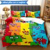 Number-Blocks Abenteuer 3er K-Pop Musikgruppe Bettwäsche-Set, Ideal für Schlafzimmer, Wohnheim, Inklusive Bettbezug und 2 Kissenbezügen, Fan-Geschenke