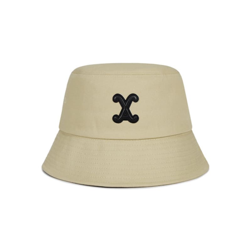 VARZAR VA Curved Patch Bucket Hat Beige
